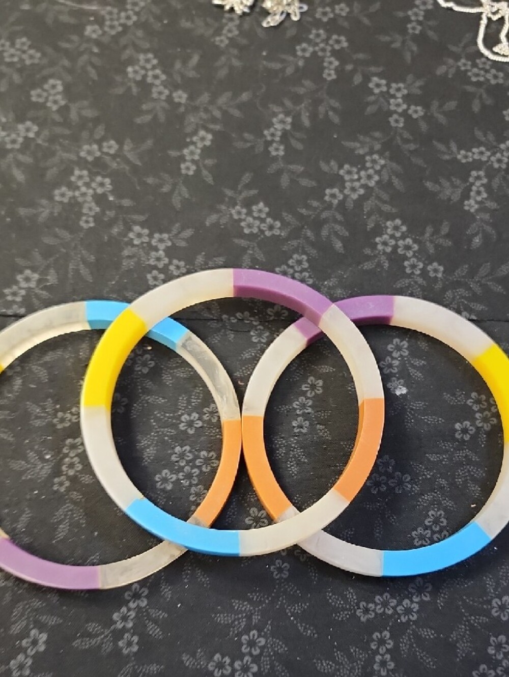 Plunder Colorblock Resin Bangle Set - Picture 5 of 5
